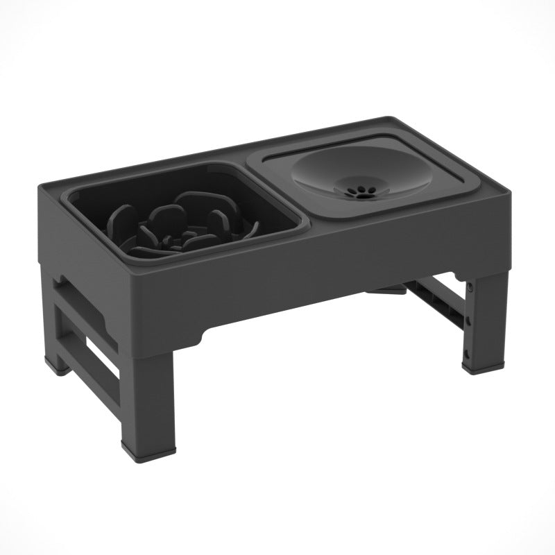 Pet Double Bowl Stainless Stand Adjustable Height Elevated Feeder