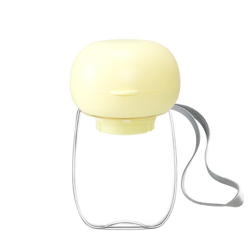 Pet Portable Water Bottle Travel Drinking Cup Feeding Bowl Lanyard