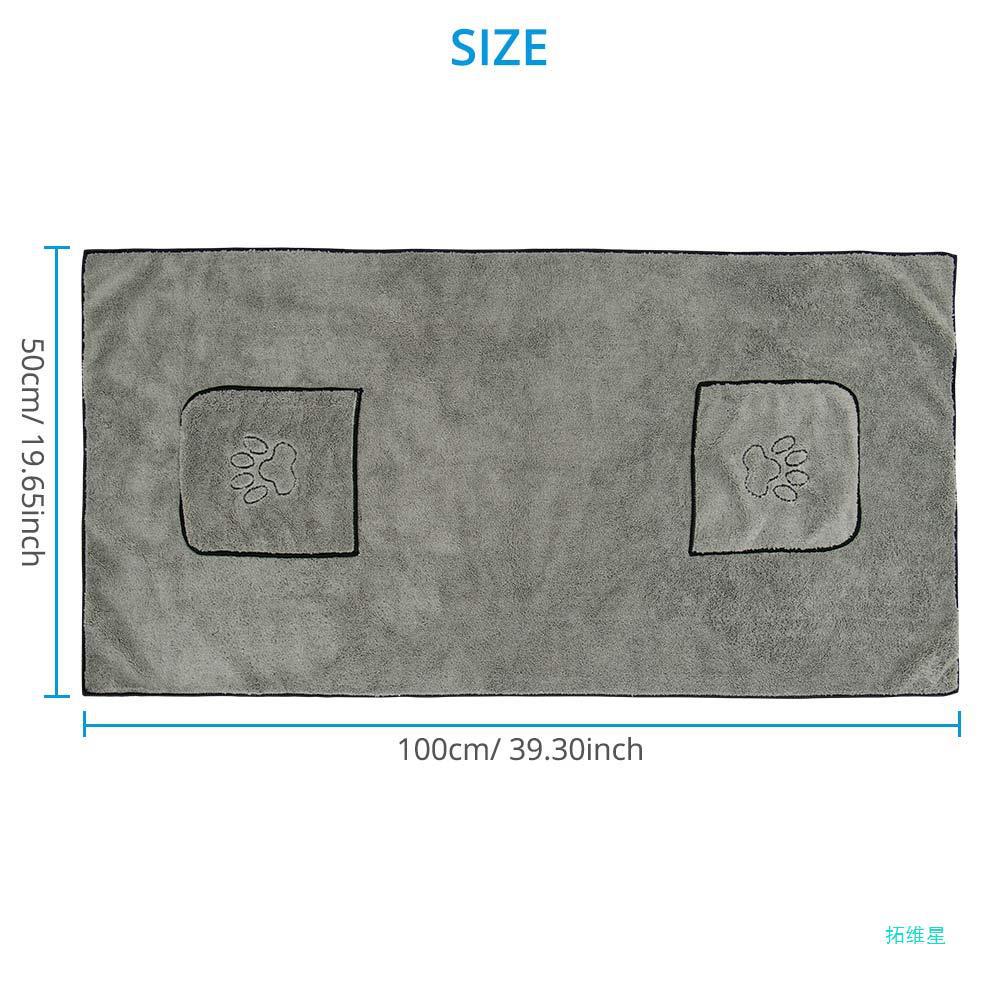 Pet Super Absorbent Bathrobe Bath Towel Set