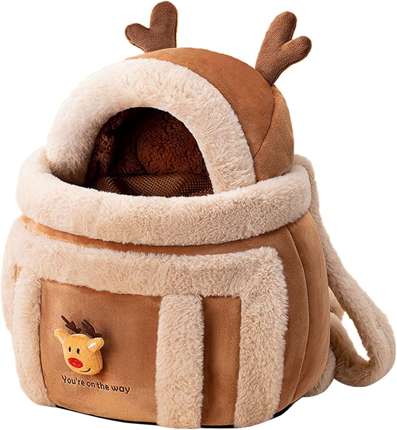 Winter Pet Carrier Backpack Travel Bag with Hand Warmers