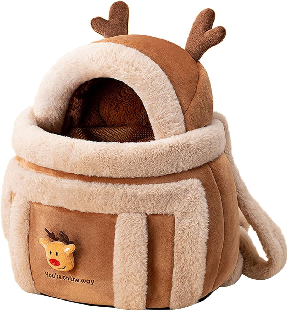 Winter Pet Carrier Backpack Travel Bag with Hand Warmers