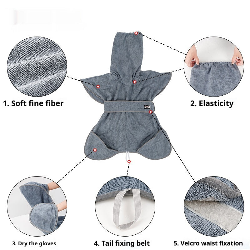 Pet Cotton Bath Towel Strong Absorbent Quick Dry Cloth