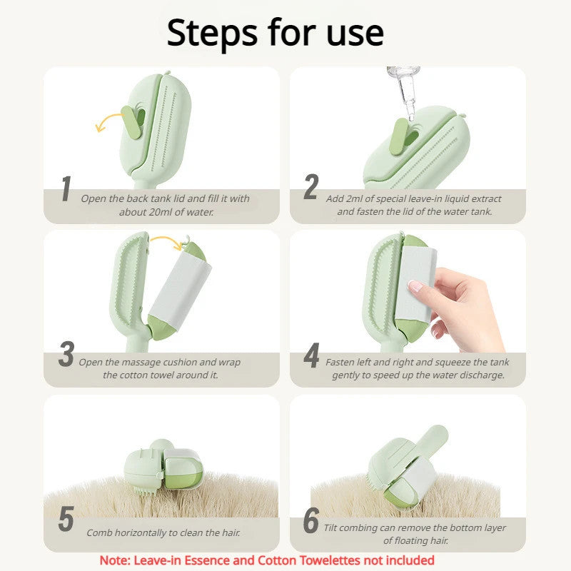 Pet Grooming Comb Floating Hair Remover Water Tank Brush