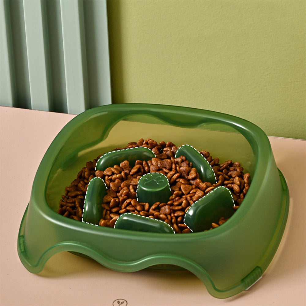 Pet Slow Feeding Anti Choking Water And Food Bowl Plastic Feeder