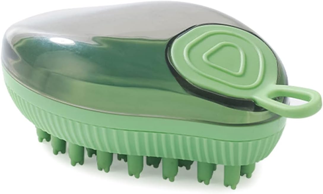 Pet Silicone Bath Shampoo Dispenser Massage Brush Grooming Tool