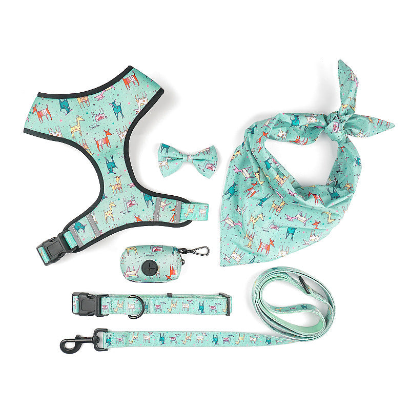 Pet Bow Harness Leash Set