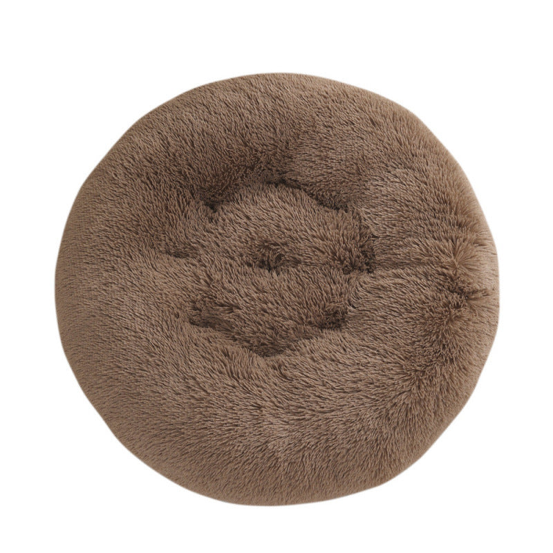 Pet Round Plush Warm Sleeping Bed Mat House