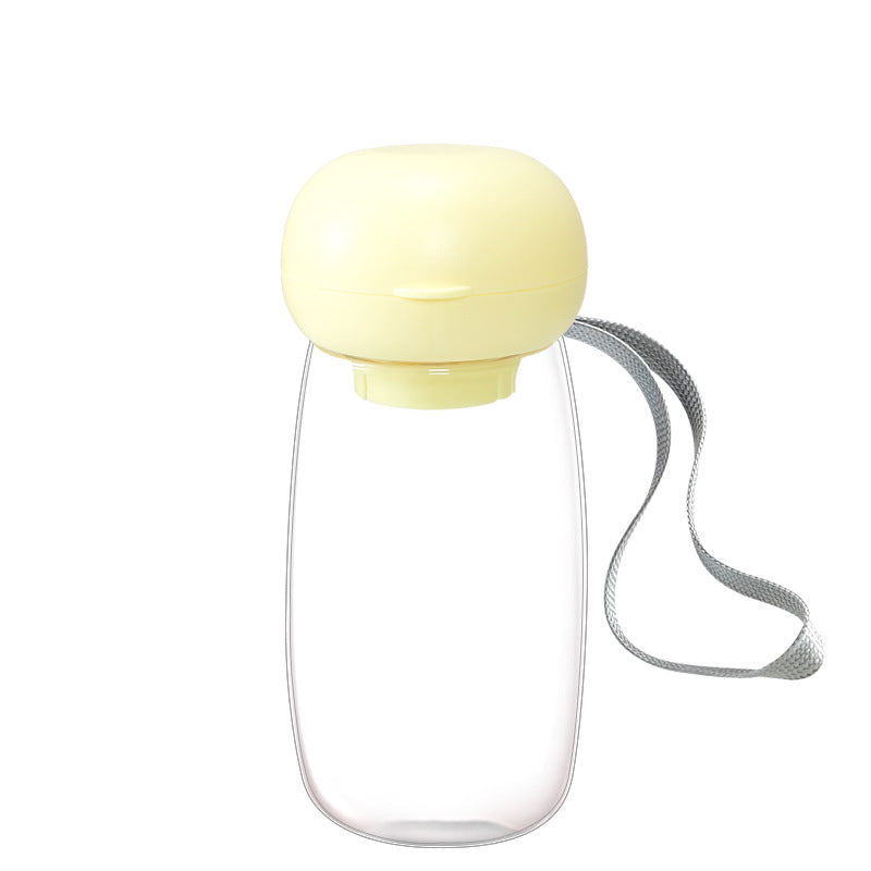 Pet Portable Water Bottle Travel Drinking Cup Feeding Bowl Lanyard