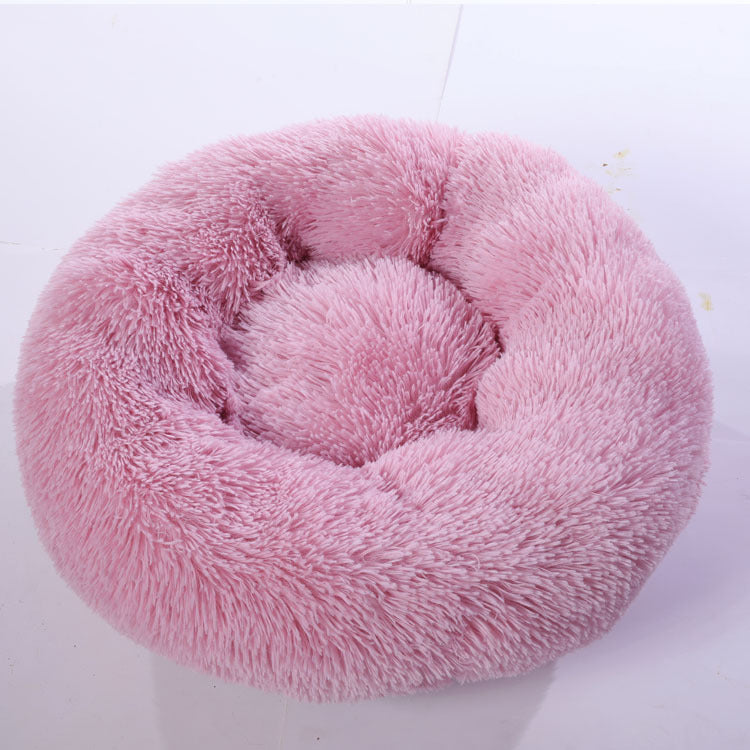 Pet Round Cotton Winter Warm Sleeping Bed Kennel Set