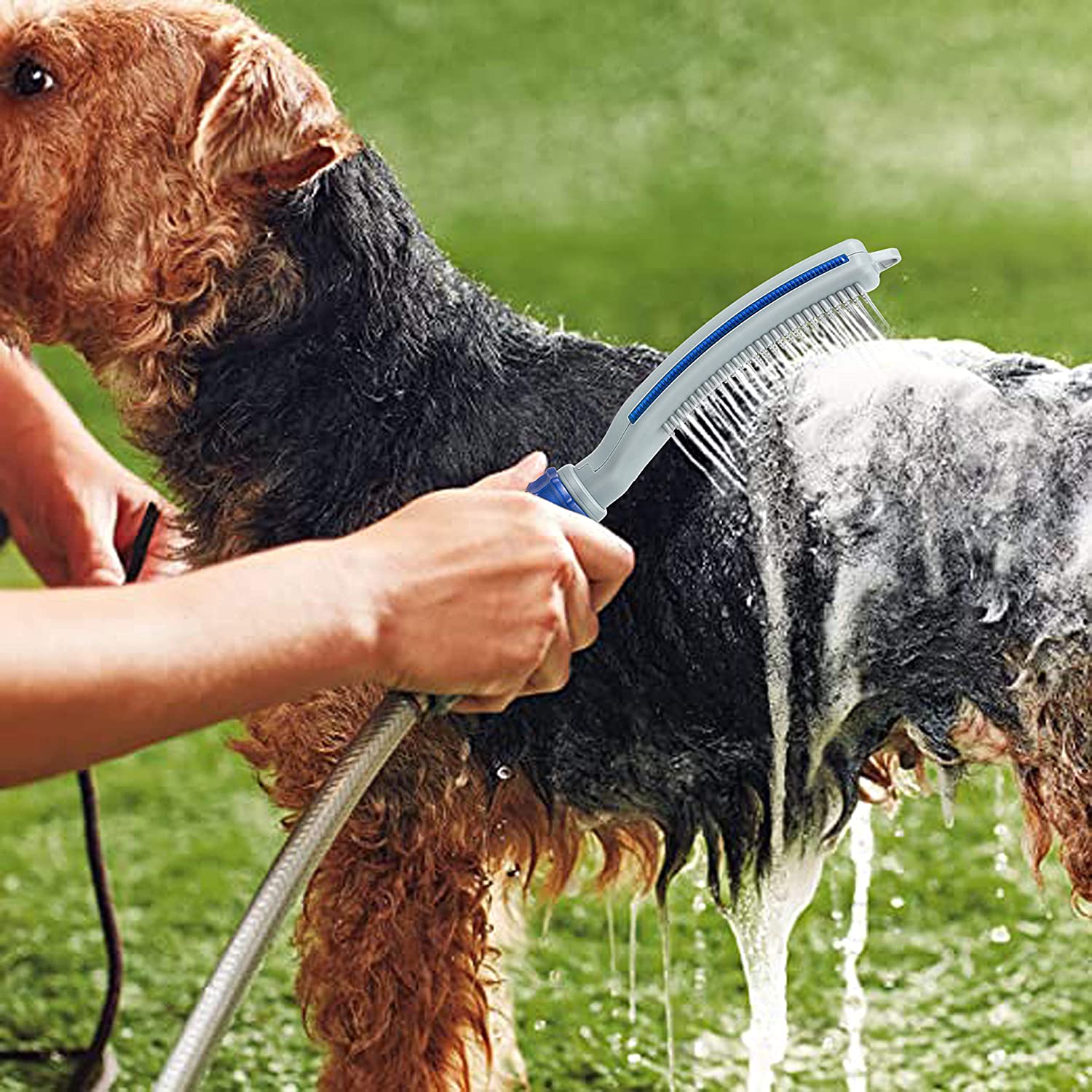 Pet Bath Brush Shower Hose Grooming Tool Set