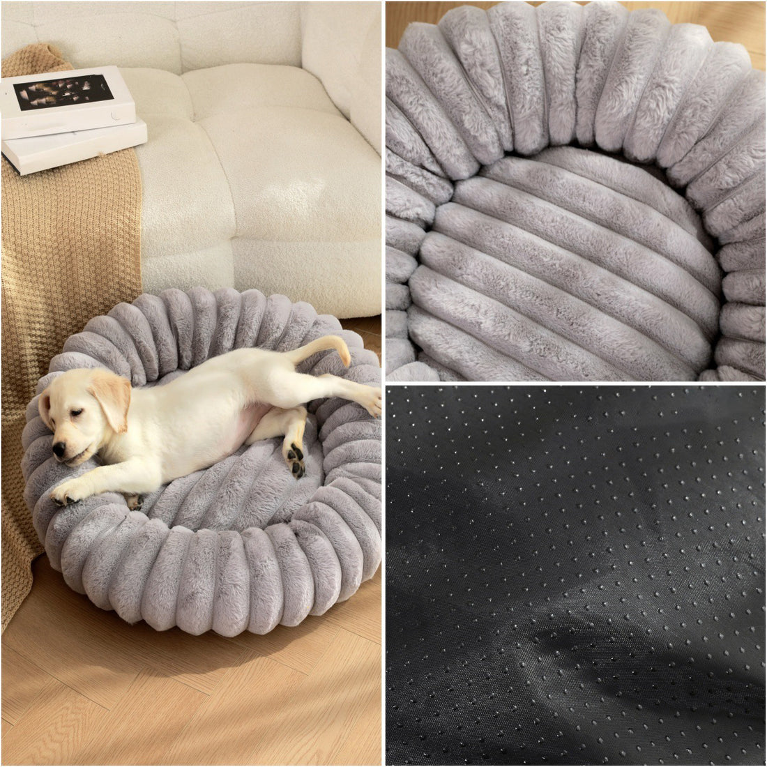 Pet Plush Winter Warm Round Nest Bed Kennel Mat