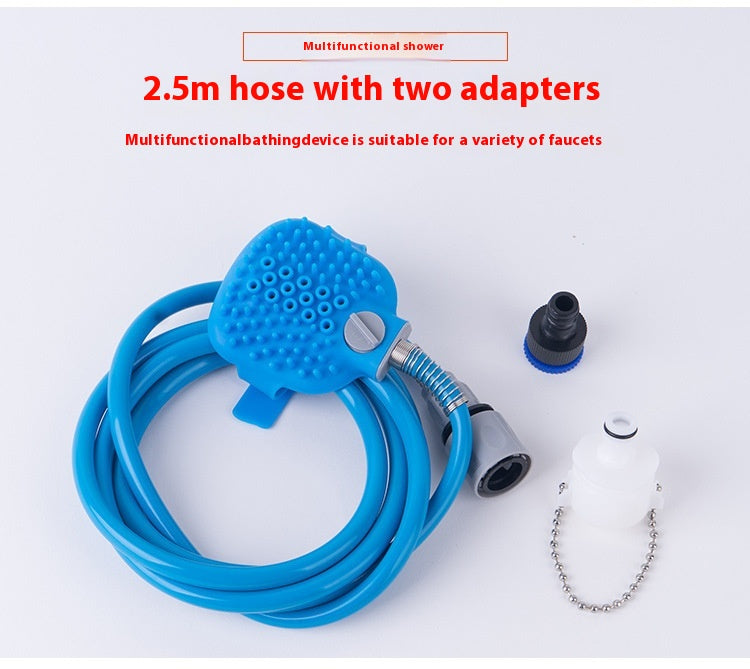 Pet Silicone Bath Gloves Shower Massage Brush Nozzle Tool Set