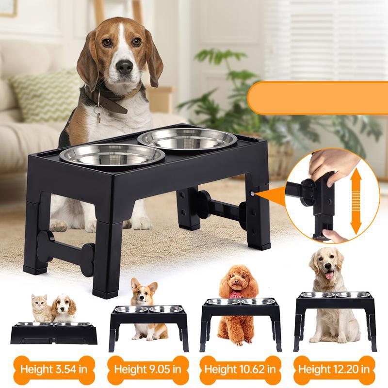 Pet Elevated Feeding Bowl Neck Support Anti Spill Stand