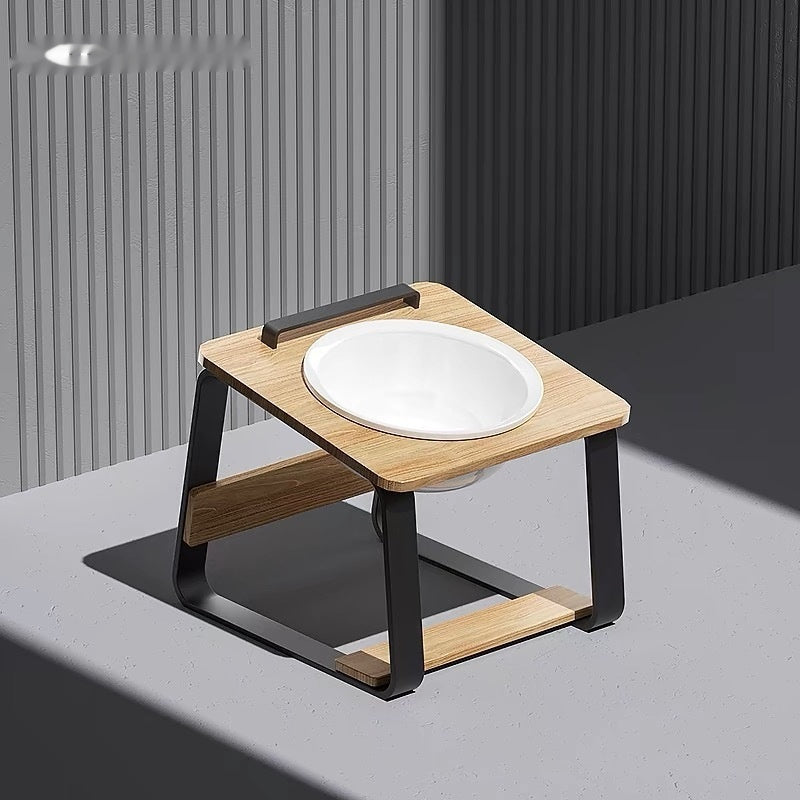 Pet Ceramic Double Bowl Water And Food Holder Ergonomic Stand