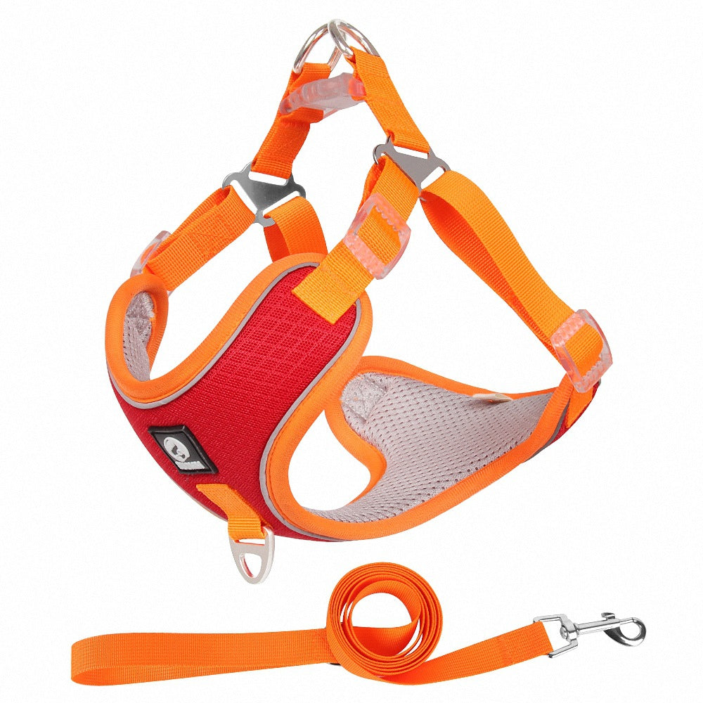 Pet Breathable Adjustable Harness Leash Set
