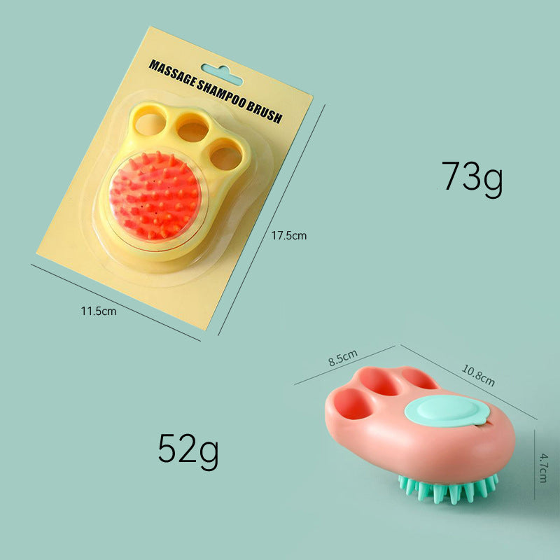 Pet Bath Massage Brush Claw Cleaning Grooming Comb Tool