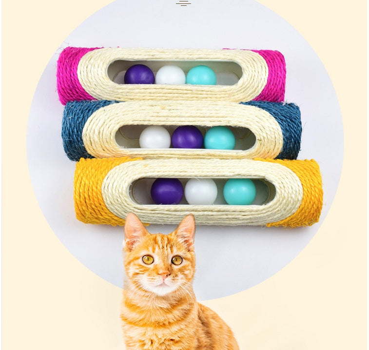 Pet Long Sisal Drum Toy Set Three Piece