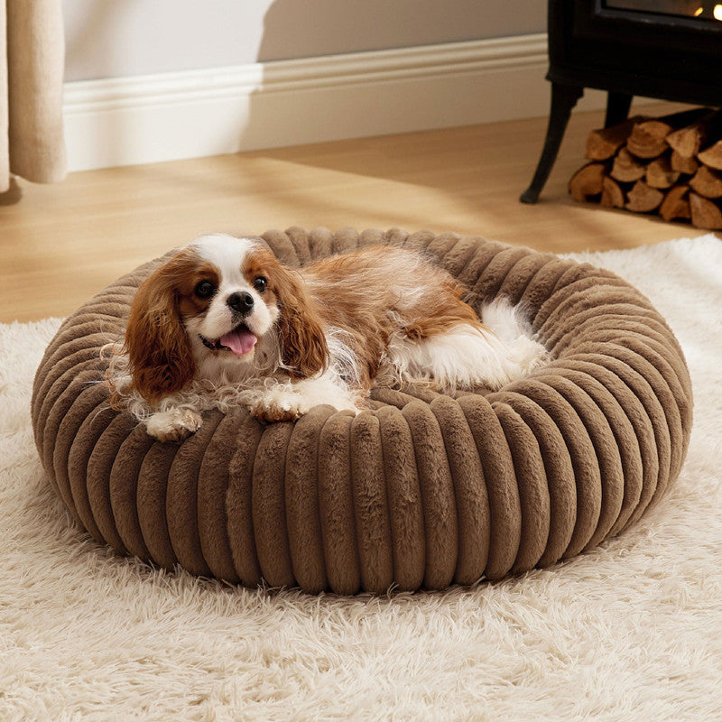 Pet Plush Winter Warm Round Fur Nest Bed House Mat