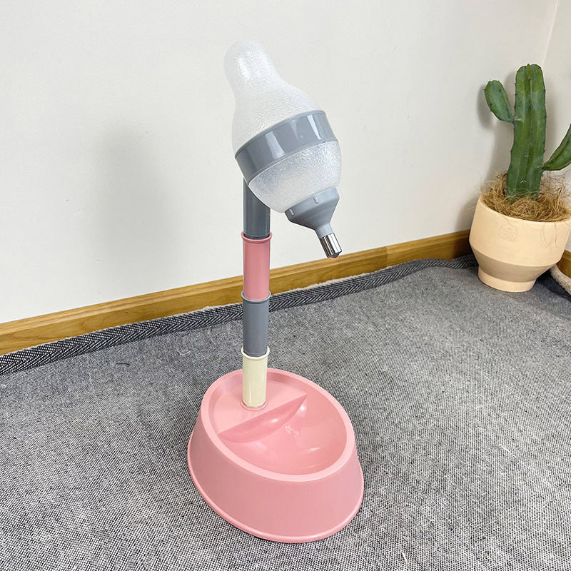 Pet Automatic Water Dispenser Adjustable Height Fountain Feeder Bowl