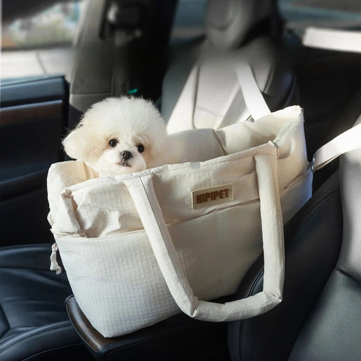 Adjustable Pet Car Seat Carrier Bag with Safety Leash
