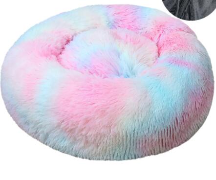 Pet Soft Thick Cotton Plush Round Sleeping Bed