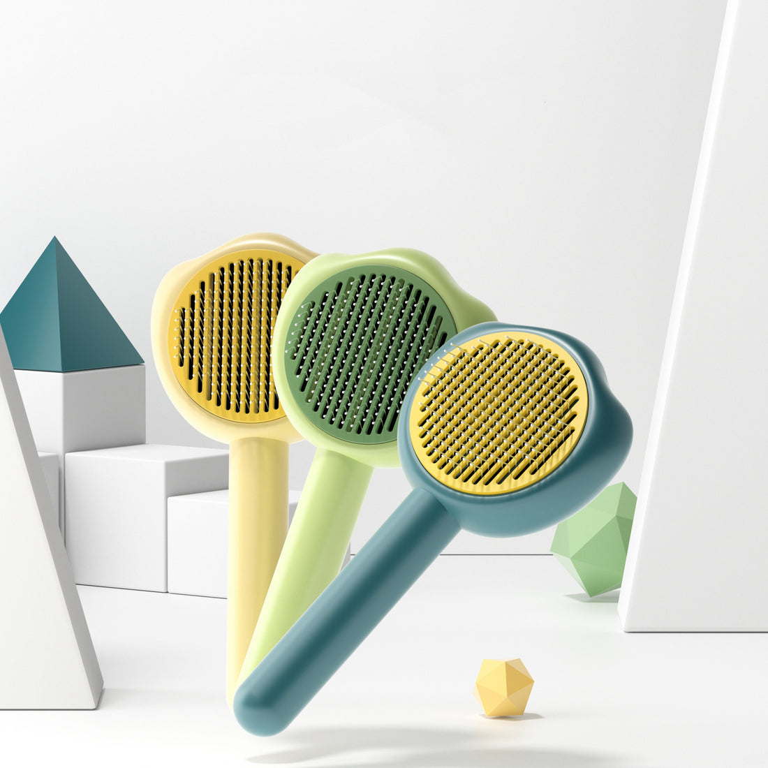 Pet Self Cleaning Grooming Comb Hair Remover Needle Brush